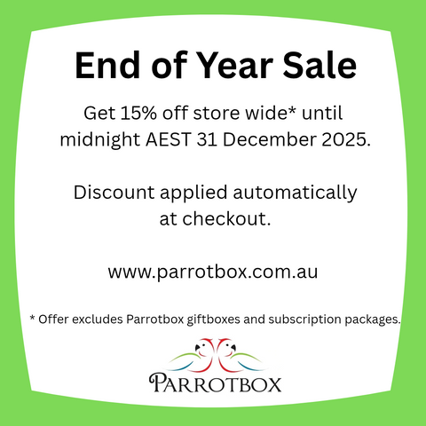 🎉 Parrotbox End of Year Sale 2025 – Save 15% Storewide*!