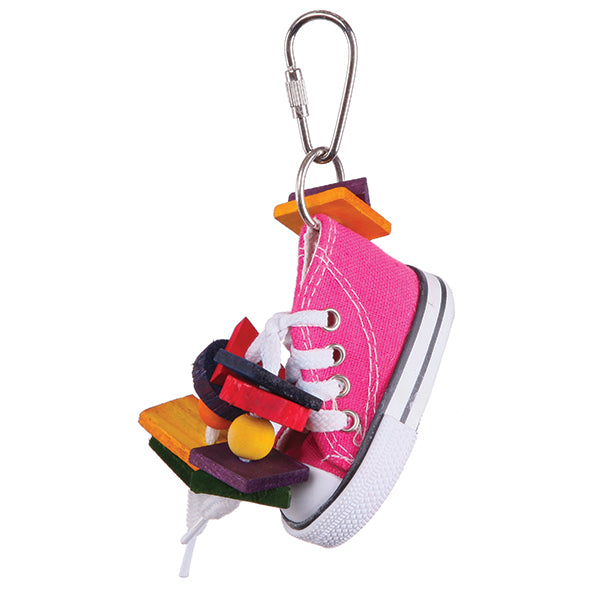 bird toy sneaker and chips kazoo parrotbox