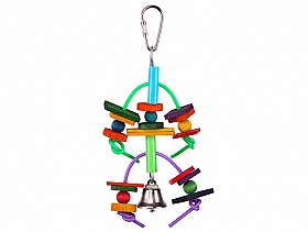 Kazoo Two Tier with Log and Bell - Small-PARROTBOX PET SUPPLIES