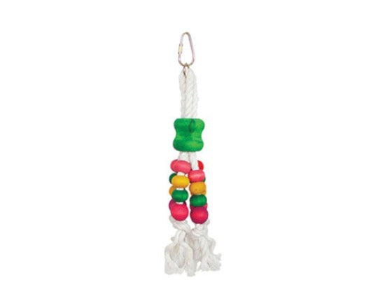 Bird Toy Wood and Rope 25CM x 5CM