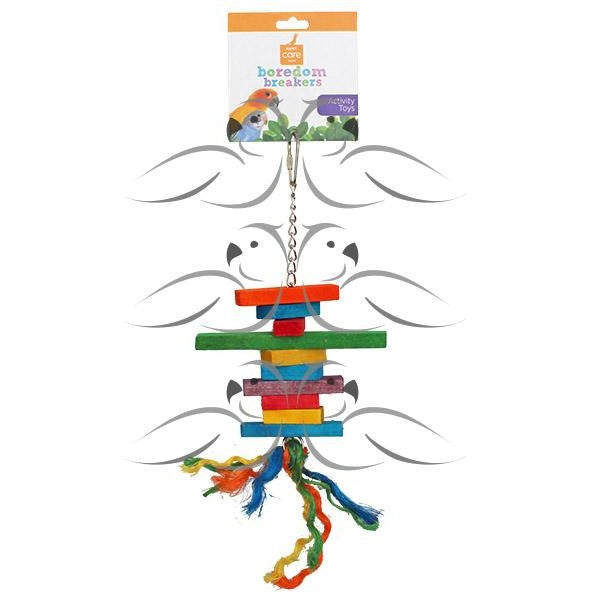 Bird Toy Wood and Rope 23 X 13CM-PARROTBOX PET SUPPLIES