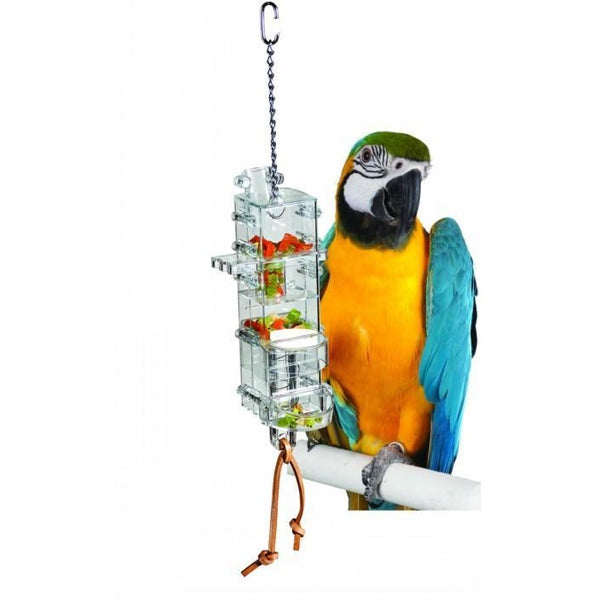 parrotbox bird foraging toy tug and slide