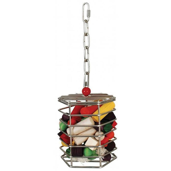 Parrot Treat Baffle Cage Stainless Steel Large for birds - PARROTBOX PET SUPPLIES