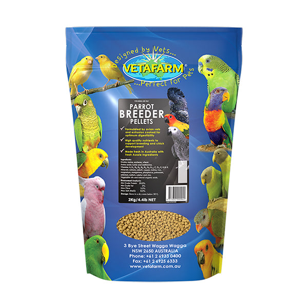 breeder pellets vetafarm 2gk parrotbox pet supplies