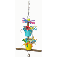 bird toy, parrotbox double bucket swing, parrot hanging toy