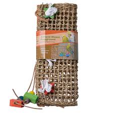 parrotbox pet supplies natural weave bird climbing mat, penn plax