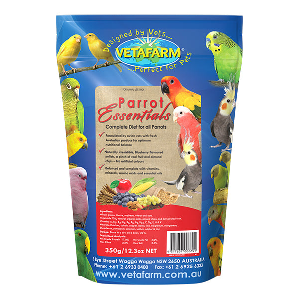 Vetafarm Parrot Essentials 350 gram bag - PARROTBOX PET SUPPLIES