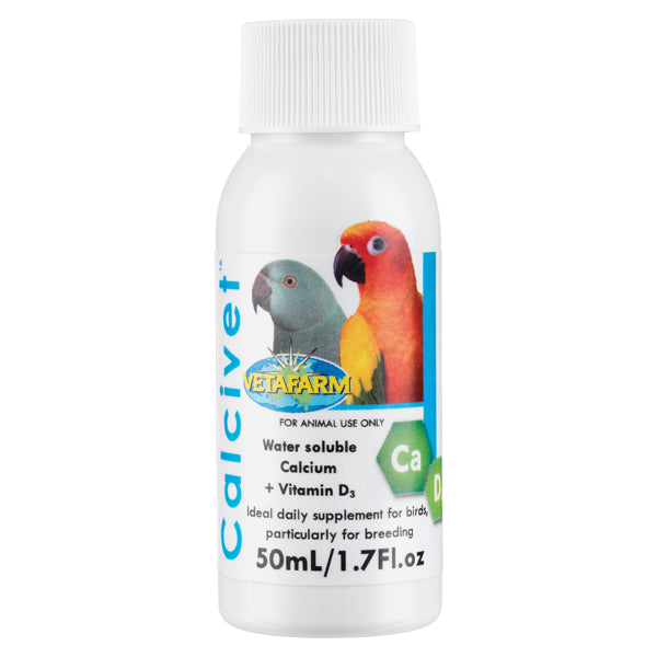 Calcivet Water Soluble Calcium + Vitamin D3 Supplement 50ML