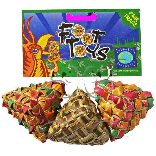 Diamond Woven Foot Toy 3 Pack-PARROTBOX PET SUPPLIES