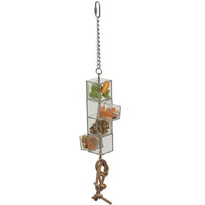 Doors and Drawers Foraging Toy-PARROTBOX PET SUPPLIES