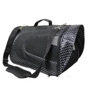 soft pet carrier spotted for birds and small animals
